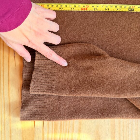 REFORMATION Recycled Cashmere Crewneck Sweater in Cinnamon Brown - Sz S - Picture 4 of 8